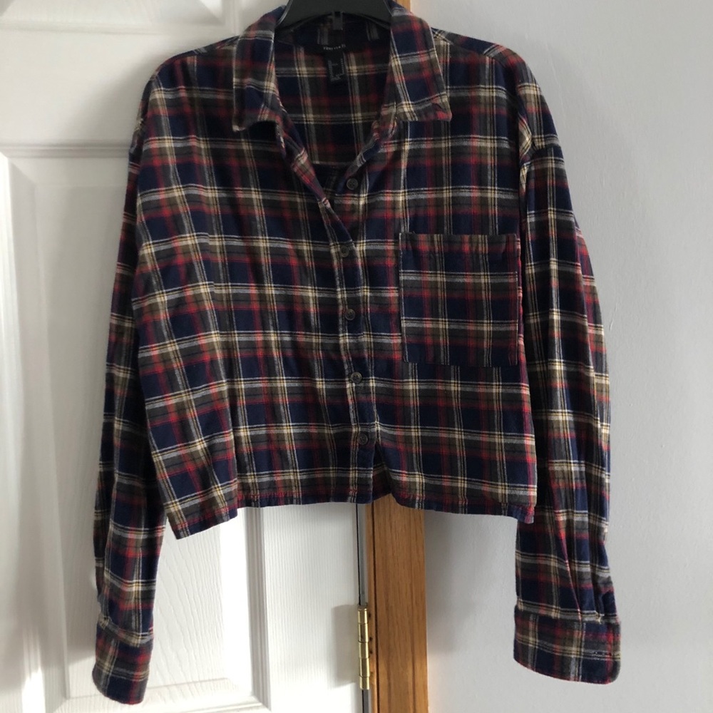 Forever21 cropped flannel